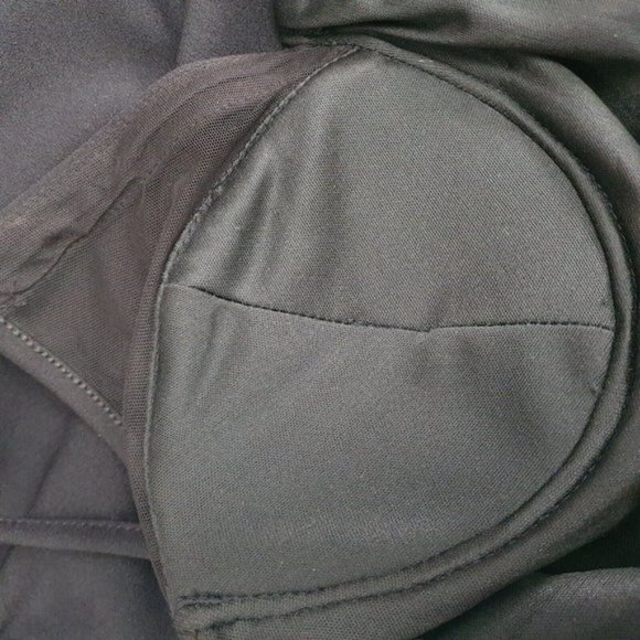 Passion fusion midi dress Sze 8 black Mesh Cami cup detail bodycon cocktail sexy - Picture 6 of 8